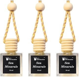 Sea Minerals Car Freshener Set of 3 – Long Lasting Premium Air Fresheners with Velvet gift bag – Refreshing Oceanic Scent for Car, Closet & Office