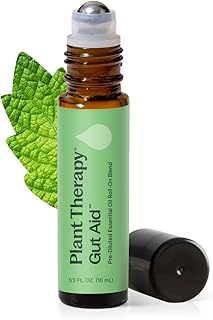 Plant Therapy Gut Aid Essential Oil Blend Roll-On 10 mL (1/3 oz) 100% Pure, Pre-Diluted Roll-On, Supports Healthy Digestion, Ready for Topical Application