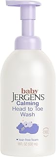 Jergens Baby Calming Head to Toe Foaming Wash, Baby Shampoo and Body Wash, Baby Shampoo Tear Free, Kids Foaming Body Wash, 18 Fl Oz