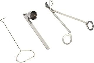 3Pcs Extinguishing Candle Tool Candle Snuffer Stainless Steel Candle Snuffer Trimmer Flame Wick Scissor Set