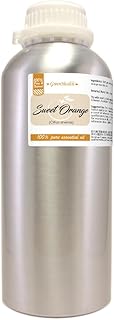Sweet Orange Essential Oil – 32 fl oz (946 ml) Aluminum Bottle w/Plug Cap – 100% Pure Essential Oil – GreenHealth