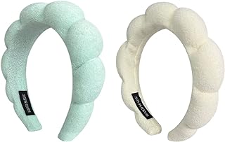 KVZVK 2 Pack Sponge Spa Makeup Headband for Women Face Washing, Makeup Removal, Shower, Skincare Material, Cute Design, Multifunctional Hair Band, Perfect Size, Great Gift