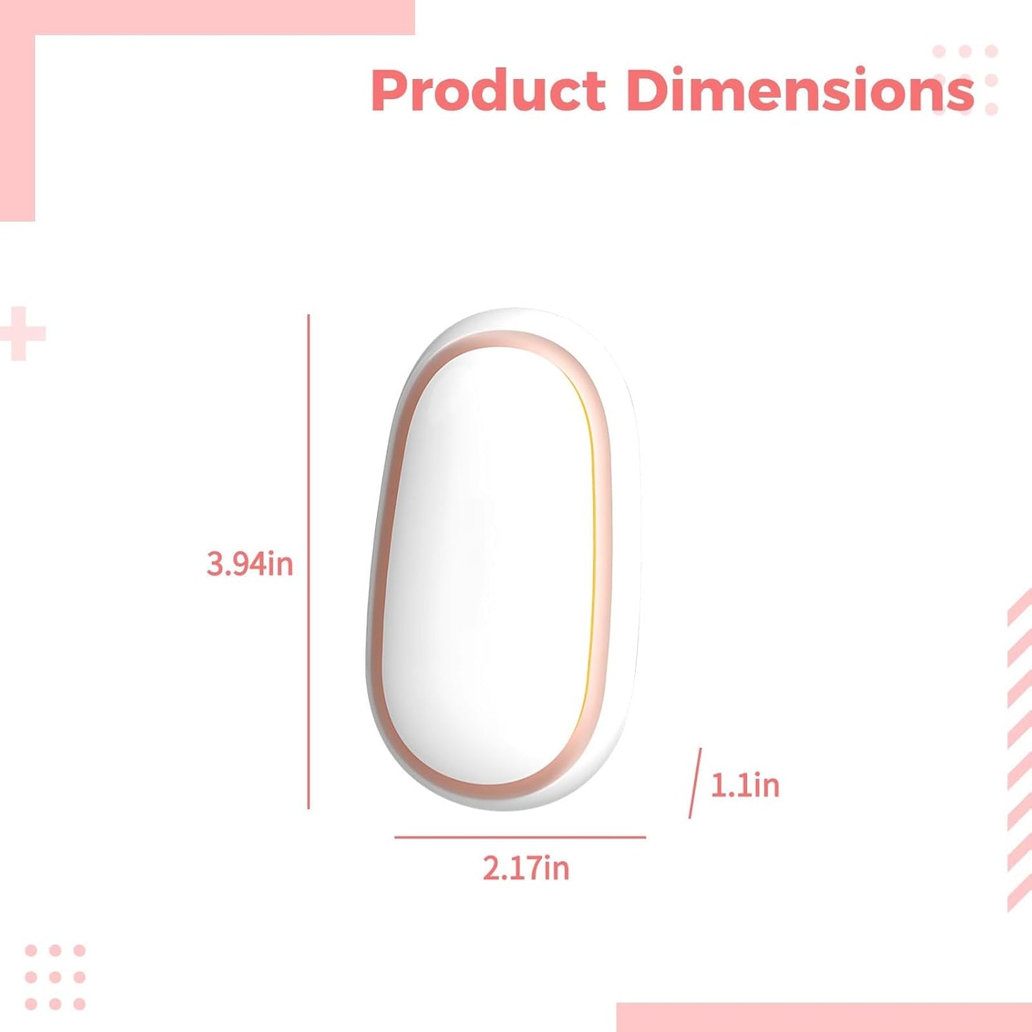 Portable Aromatherapy Diffuser, Wireless Waterless Oil Nebulizer, Travel-Sized Rechargeable Diffuser, 3.9 X 2.2 X 1.1 in / 10 X 5.5 X 2.8 Cm