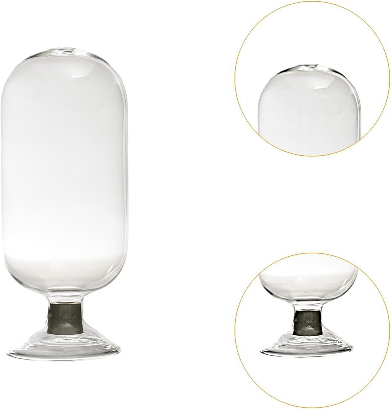 Cloche Jar Match Holder Multiuse Storage Container Fireplace Match Cloche Jar (Matches Not Included), M