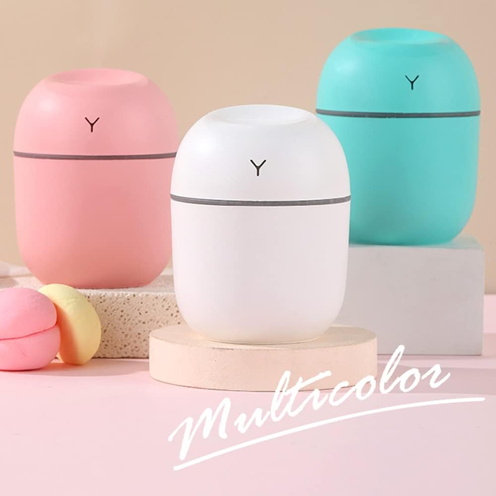 Wild Essentials 220ml Cool Mist Essential Oil Diffuser/Humidifier, Aromatherapy, Nightlight, Portable, USB Power, Auto Off, Room, Office, Car (Blue)