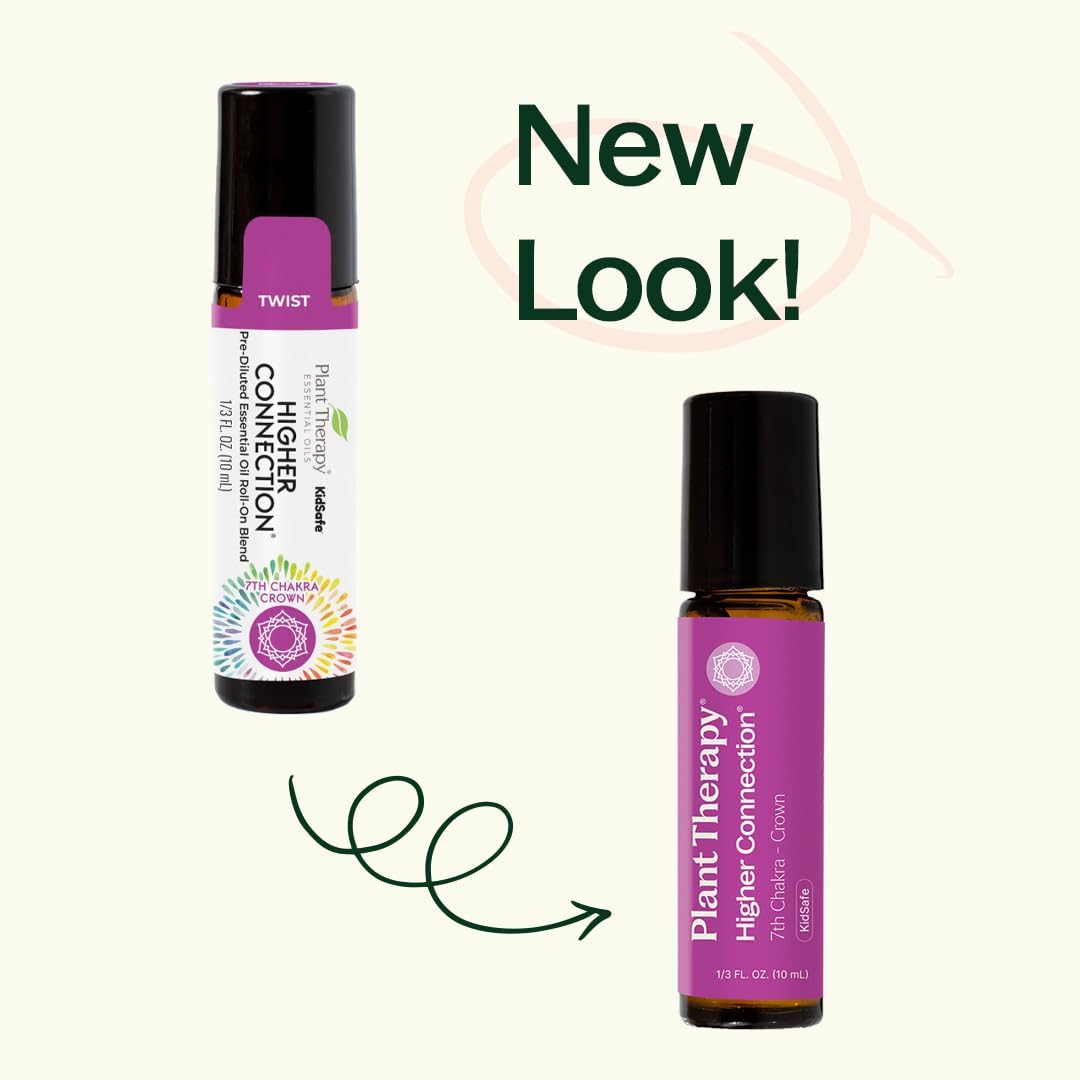Plant Therapy Chakra 7 Higher Connection (Crown Chakra) Essential Oil Blend Pre-Diluted Roll-On 10 mL (1/3 oz) 100% Pure, Natural Aromatherapy