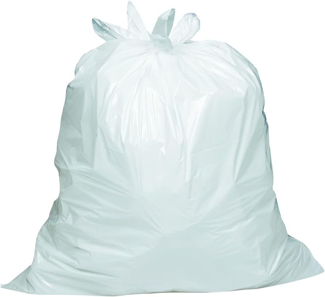 Amazon Basics 8 Gallon Flap Tie Trash Bags, Fresh Scent, 80 Count