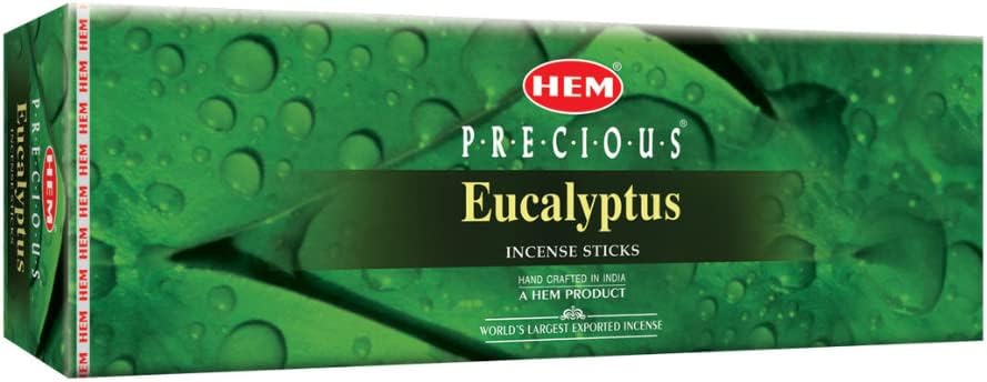 Hem Eucalyptus for Cleansing & Relaxing Incense Sticks - Pack of 6 (20 Sticks Each)