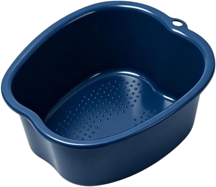 Ytterbium Foot Soaking Bath Basin, Large Massage Foot Soaking Tub, Plastic Home Spa Pedicure Bucket, Relaxation & Stress Relief, Suitable for Women & Men (Black)