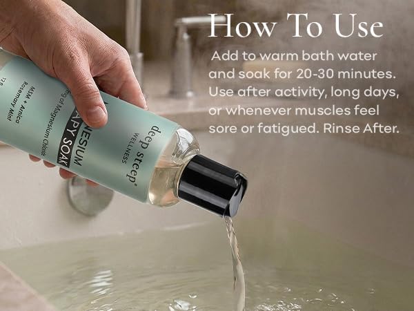 Deep Steep Magnesium Bubble Bath, Extra Strength, Foaming Soak with Magnesium, Arnica, Vitamin C & MSM, Extra Strength for Muscle Recovery, Soreness & Stiffness Relief – Soothing Relaxation