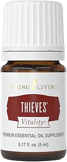Young Living Thieves Vitality Essential Oil Blend | 5 ml | Warm Spicy Herbal Aroma for Diffusers, Massage & Aromatherapy | Clove, Lemon, Cinnamon, Eucalyptus & Rosemary Blend | Seed to Seal Quality