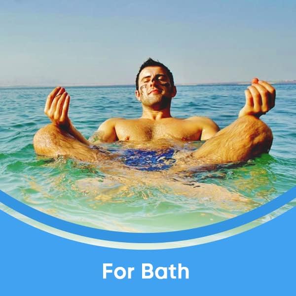 Dead Sea Salt for Bath & Foot Soak – Magnesium Bath Salt, Mineral Salt for Stress Relief & Skin Care – More Minerals Than Epsom Salt – Pure Unscented Fine Grain Bath Salts for Men & Women