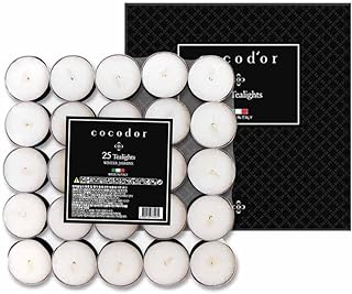 COCODOR Scented Tealight Candles/Winter Jasmine / 25 Pack / 4-5 Hour Extended Burn Time/Made in Italy, Cotton Wick, Scented Home Deco, Fragrance, Mother's Day