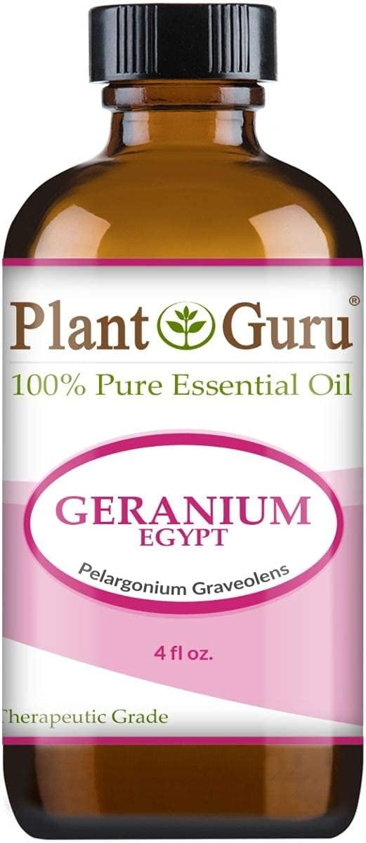 Plant Guru Geranium Egypt Essential Oil 4 oz 100% Pure Undiluted Therapeutic Grade