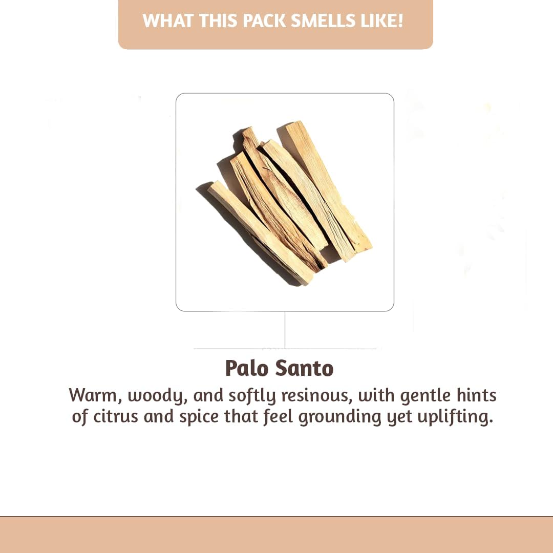 Folkulture Palo Santo Incense Sticks (120 Sticks) | Insence-Sticks for Graduation Gifts, Aromatherapy, Yoga, Room Freshener Gifts |No Charcoal,Non Toxic, 45 Mins, Long Burning Inscents-Sticks