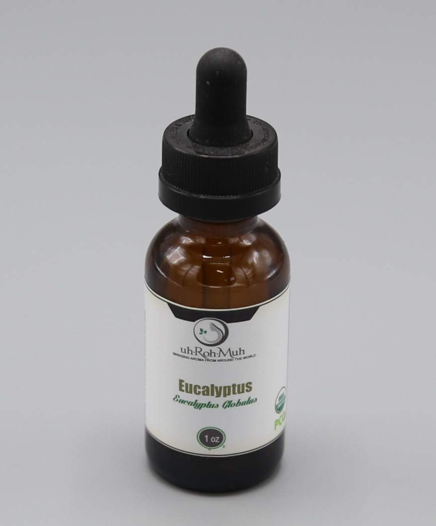 Pure Certified Organic Eucalyptus Globulus Essential Oil (1 oz with Pipette)