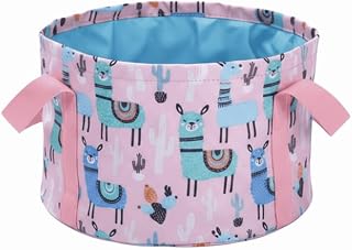 Collapsible Foot Bath Basin 15L – Portable Folding Soaking Tub, Multi-Use Spa Basin with Storage Bag for Pedicure, Travel Camping & Outdoor Use(Pink)