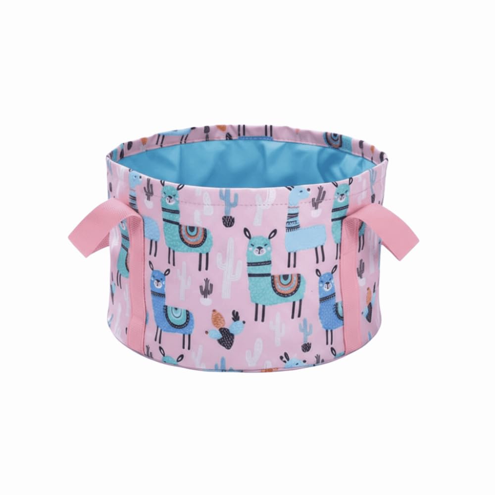 Collapsible Foot Bath Basin 15L – Portable Folding Soaking Tub, Multi-Use Spa Basin with Storage Bag for Pedicure, Travel Camping & Outdoor Use(Pink)
