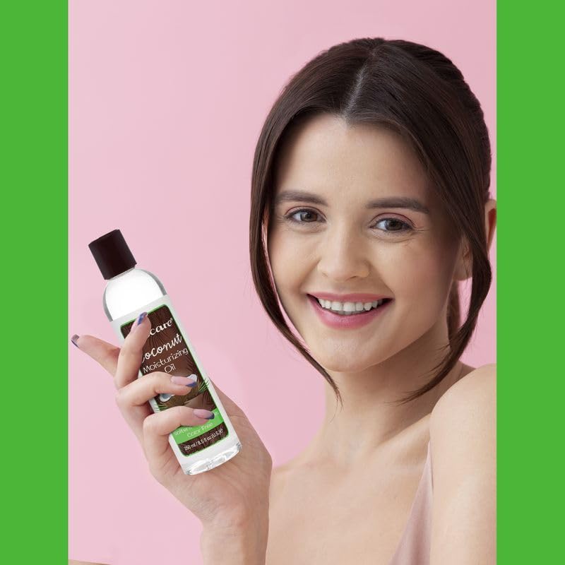 Cococare Coconut Moisturizing Oil, 8.5 fl oz - Lightweight Body Moisturizer Formulated with Natural Coconut Oil - Paraben-Free Body Oil for Bath, Shower, Massage, and Everyday Skin Care - 2 Pack