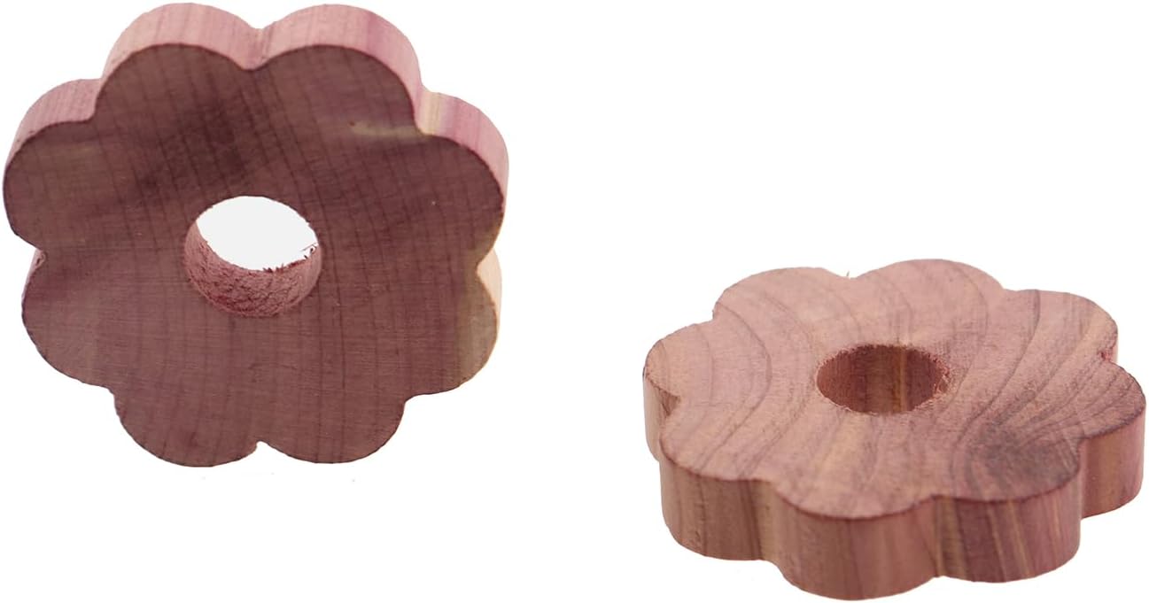 10PCS Flowering Cedar Wood Circle Closet Freshener for Clothing/Kitchen Storage/Pantry