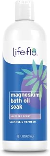 Life-flo Magnesium Oil Bath Soak Lavender Scent, Plus Magnesium Chloride from Zechstein Seabed, Cleanses and Refreshes, Relaxes Muscles and Joints, 60-Day Guarantee, Not Tested on Animals (Lavender)
