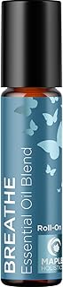 Breathe Essential Oil Roll On - Aromatherapy Essential Oil Roller with Invigorating Essential Oils - Refreshing Essential Oil Blend with Eucalyptus Peppermint Spearmint & Tea Tree Oils (1 Pack)