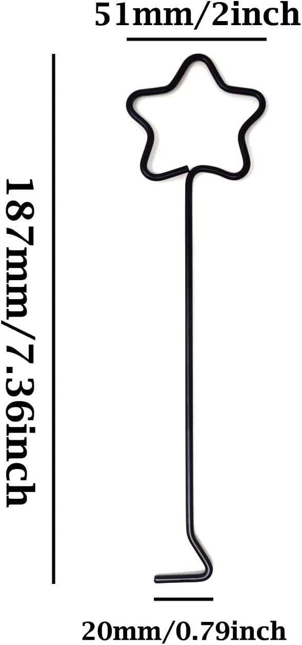 Honbay 2PCS Stainless Steel Candle Wick Dippers Put Out Wick Dippers Candle Hooks (Star Handle)