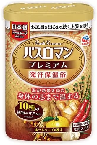 Bath Roman Premium Sweating Thermal Bath Salts from Japan, Herbal Medicinal Scent, 600g