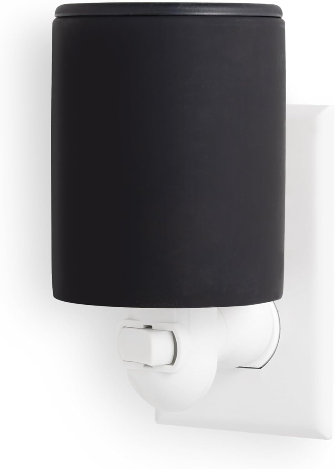 Happy Wax Black Outlet Warmer for Scented Wax - Compact Ceramic Wall Plug in for Home Fragrance - Small with Removable Silicone Dish