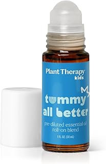 Plant Therapy Tummy All Better Roll-On 30 mL (1 oz) Pre-Diluted and Mess-Free for Easy Application, Supports a Healthy Digestive System, Soothes Stomach Cramps, Great for Travel-Related Queasiness