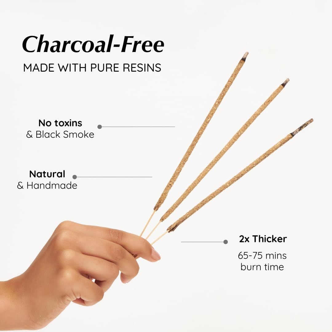 Frankincense & Myrrh Luxury Incense Sticks by Aromafume| 3x30 Sticks for Prayer, Meditation, Aromatherapy, Purification & Protection| Charcoal Free| Long Lasting Aroma, Spiritual Gifts