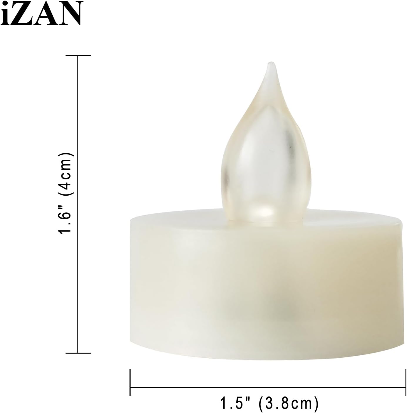 iZAN 6-Pack Flameless LED Battery Operated Tealight Candles with Remote and Timer Flickering Electric Tea Lights for Christmas Home Party Wedding Decorations 1.5”x1.6” Batteries Included