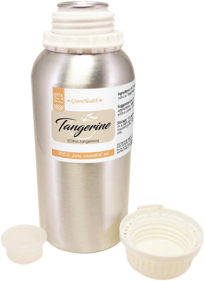 Tangerine Essential Oil - 16 fl oz - Aluminum Bottle - 100% Pure & Natural - GreenHealh