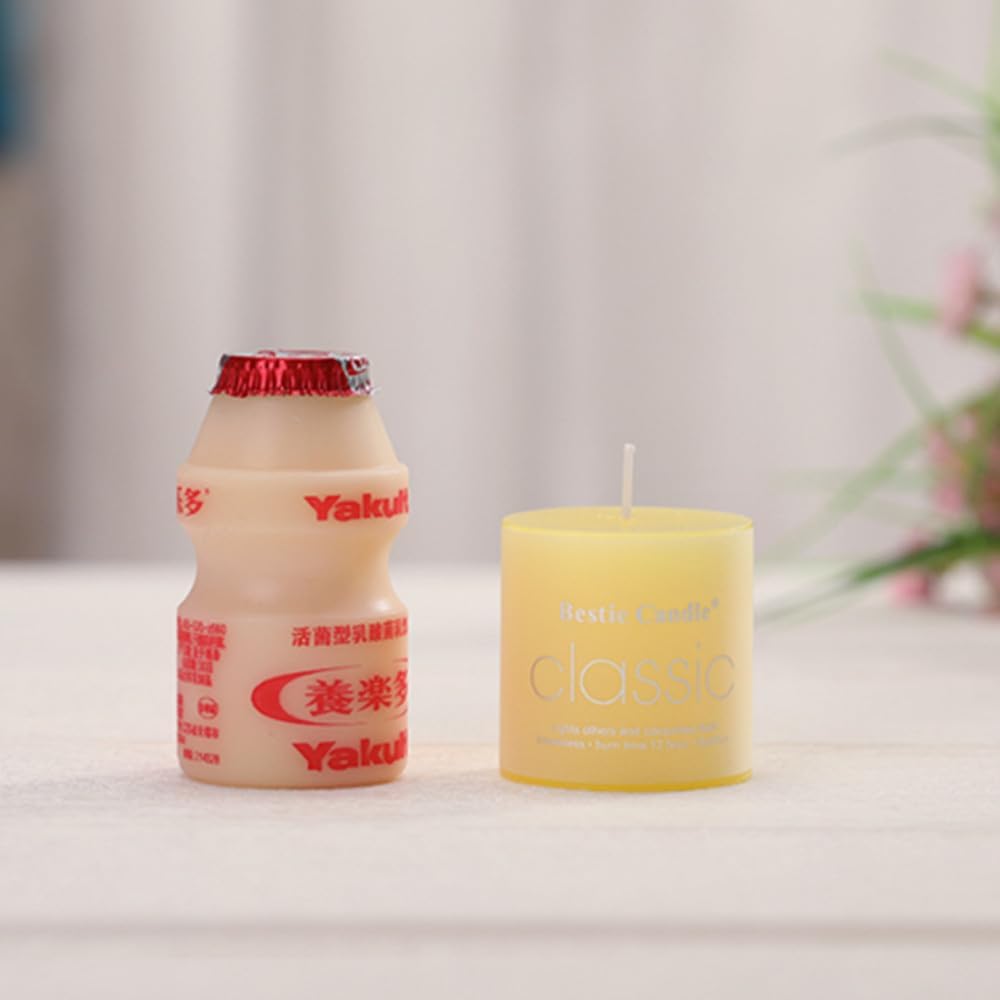 OUKEYI 8 Pack Pillar Candles, Scented, Smokeless, Lemon and Jasmine, 2x2 inch, Long-Lasting, Clean Burning, for Home Decor, Bathroom, Wedding Decorations