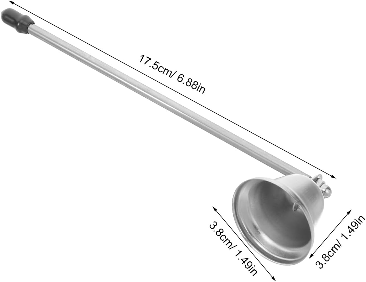 Housoutil 3pcs Candle Snuffer with Extendable Handle, Metal Candle Flame Extinguisher and Wick Dipper Set for Home and Party Use, Silver Finish