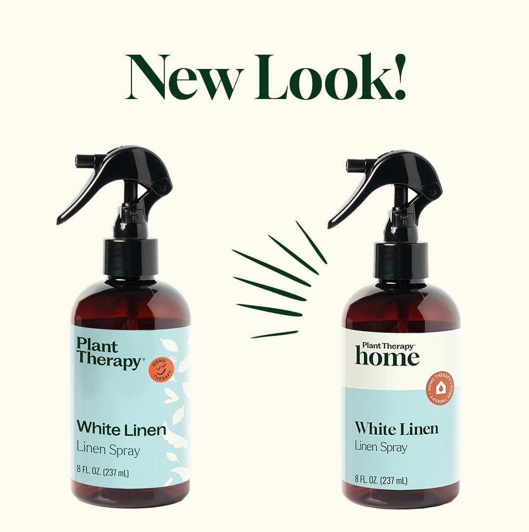 Plant Therapy Home White Linen Spray, Clean & Refreshing Aroma, Great for Sheets, Curtains, and Upholstery, One-of-a-kind Natural Fragrance 8 oz