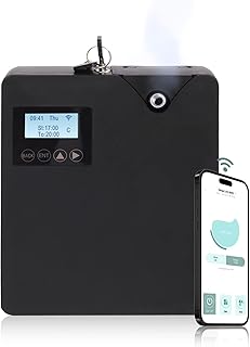 Smart Scent Essential Oil Diffuser, Professional Waterless Nebulizing Scent Air 300ml, HVAC Scent Diffuser for Home, Hall, Hotel, Office, Spa - Black
