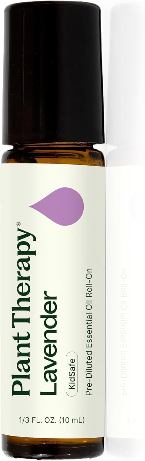 Plant Therapy Lavender Essential Oil 100% Pure, Pre-Diluted Roll-On, Natural Aromatherapy, Therapeutic Grade 10 mL (1/3 oz)