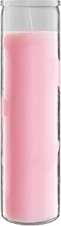 Simply Soson 2x8 inch Pink Devotional Scented Candles in Glass Jar - Peony & Rose - 1 Piece - 90 Hours – Prayer Candle - Tall Pillar Candles for Religious, Memorials, Party Decor