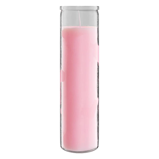 Simply Soson 2x8 inch Pink Devotional Scented Candles in Glass Jar - Peony & Rose - 1 Piece - 90 Hours