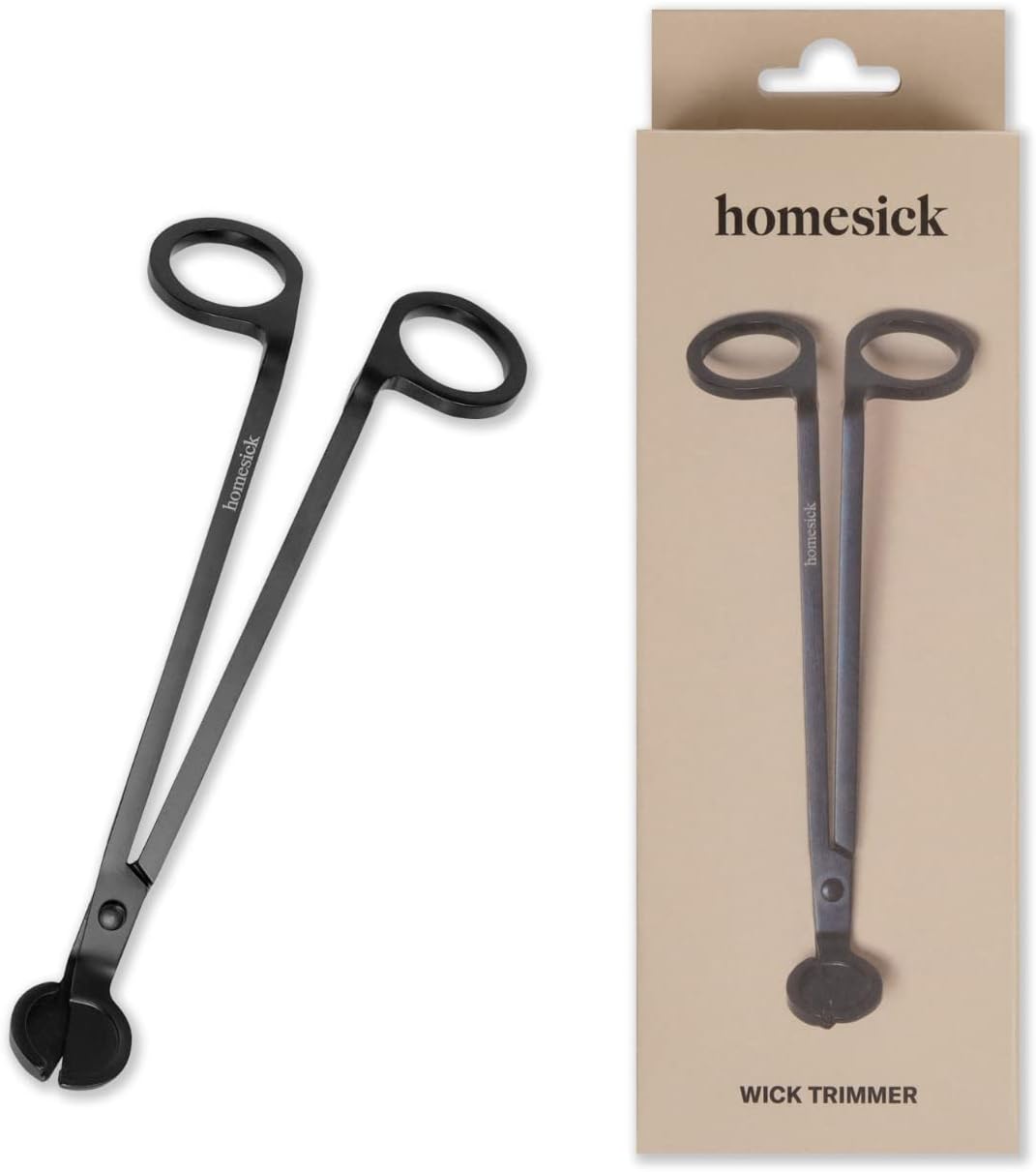 Homesick Candle Wick Trimmer Polished Stainless Steel Wick Clipper Cutter Candle Care Accessory for Cleaner Burn and Prevents Soot Build-up