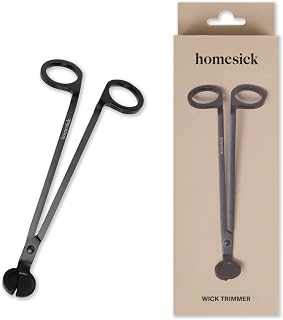 Homesick Candle Wick Trimmer Polished Stainless Steel Wick Clipper Cutter Candle Care Accessory for Cleaner Burn and Prevents Soot Build-up