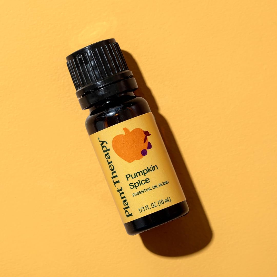 Plant Therapy Pumpkin Spice Fall Essential Oil Blend 10 mL (1/3 oz) Warm & Cozy Blend of Spices, Perfect Fall Scent, Mood-Boosting & Inviting