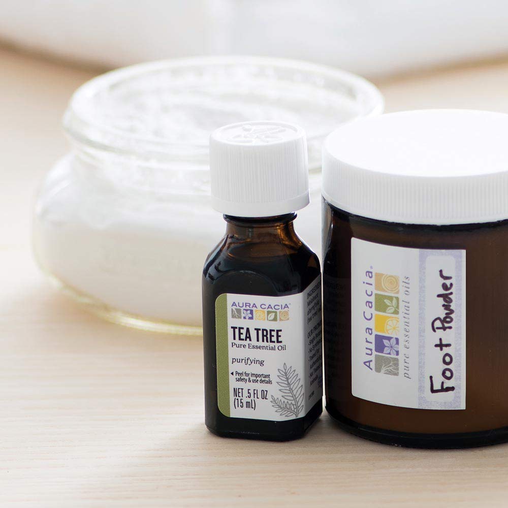 Aura Cacia 100% Pure Tea Tree Essential Oil | GC/MS Tested for Purity | 15 ml (0.5 fl. oz.) | Melaleuca alternifolia