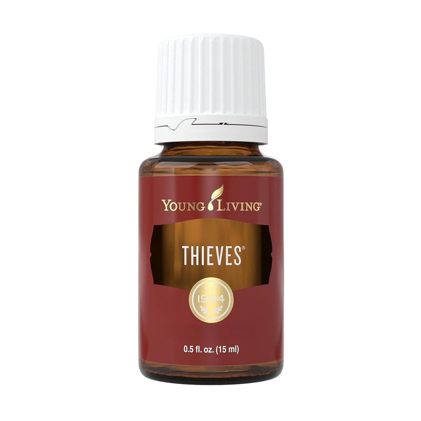 Young Living Thieves Essential Oil Blend 15ml | Natural Aromatherapy Oil for Diffuser & Topical Use with Clove, Eucalyptus & Rosemary | Revitalizing Household Essential Oil