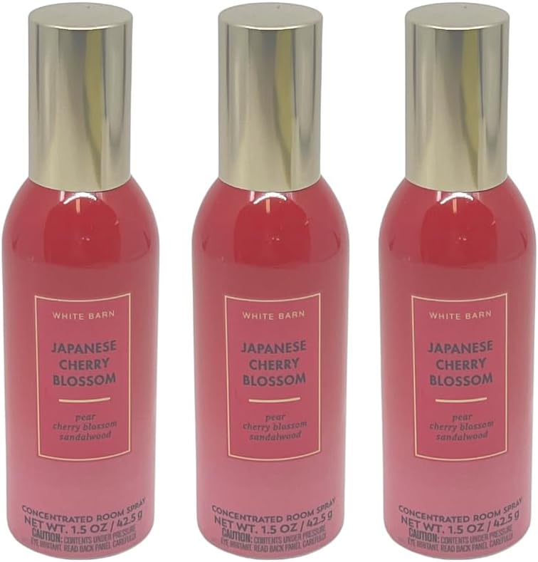 Bath & Body Works Japanese Cherry Blossom Concentrated Room Spray 1.5oz each - Pack of 3