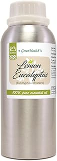 GreenHealth Lemon Eucalyptus Essential Oil – 8 fl oz (237 ml) Aluminum Bottle w/Plug Cap – 100% Pure, Natural Aromatherapy Oil for Diffusers, Candles, DIY & Home Refreshing