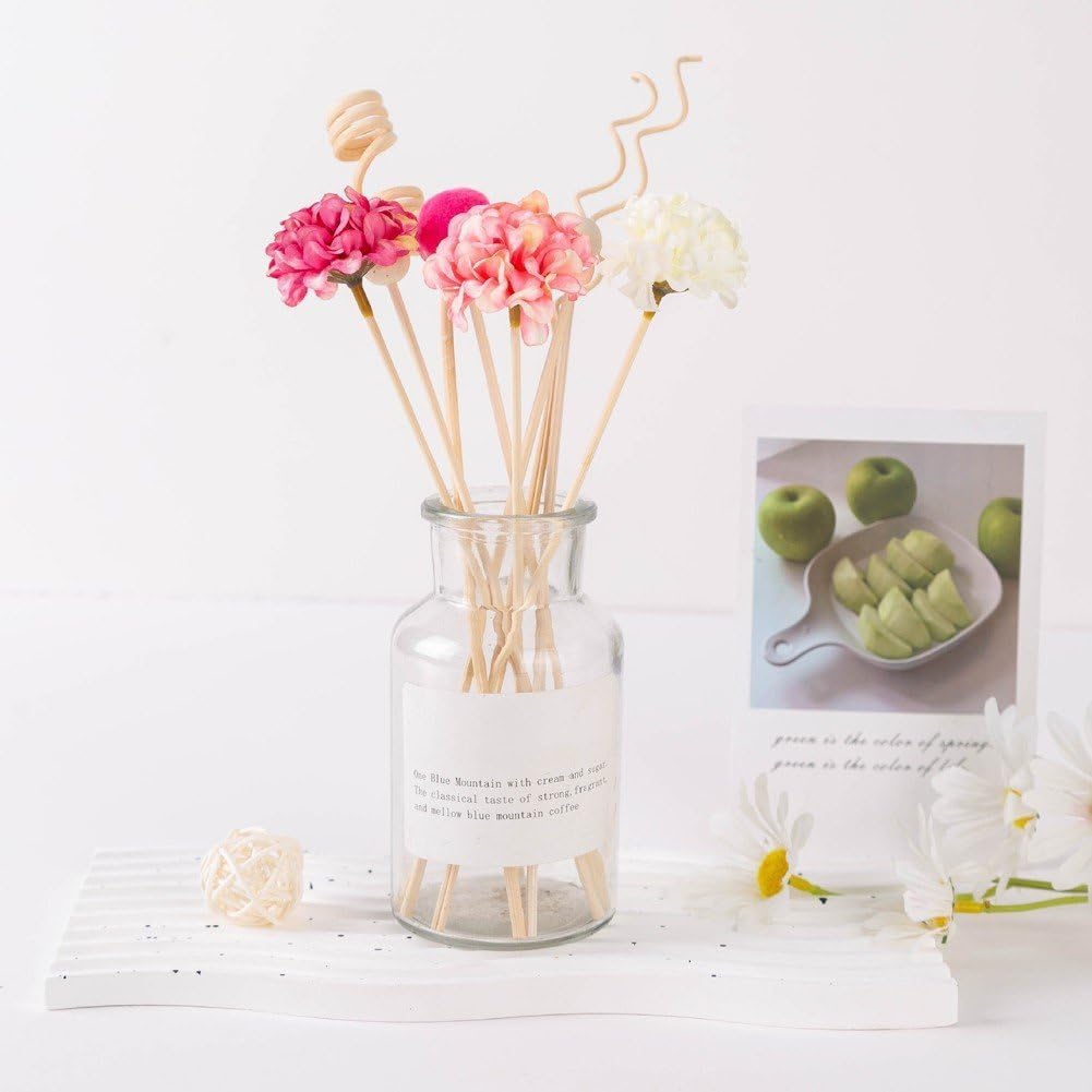 10 Pcs Reed Diffuser Stick, Rattan Flower Reed Fragrance Diffuser Set, Fragrance Diffuser Replacement Rattan Sticks Home Decor