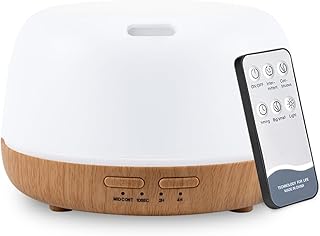 300ML Essential Oil Aromatherapy Diffuser with Remote Control - Quiet Ultrasonic Cool Mist