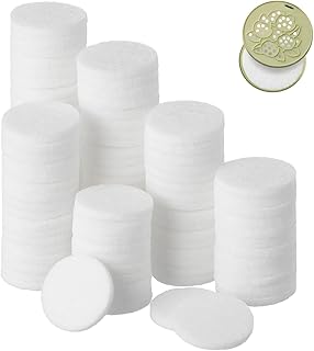 Healifty Essential Oil Diffuser Pads 0.88 Inch Round Cotton Refill Pads for Aromatherapy Necklace Locket and Car Vent Clip Home Fragrance Accessories